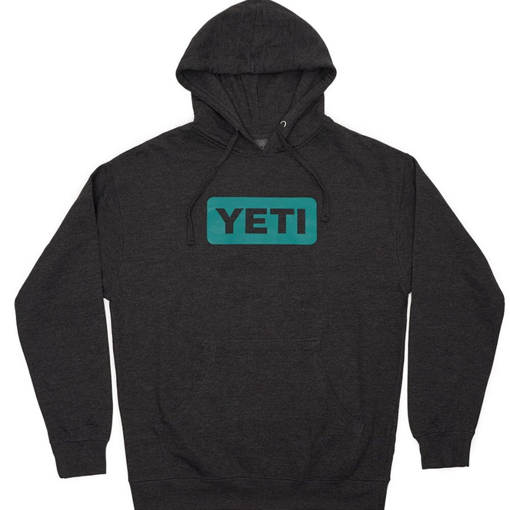 YETI  Badge Hoody Sweatshirt - Size Medium - Great Condition - Gray Teal